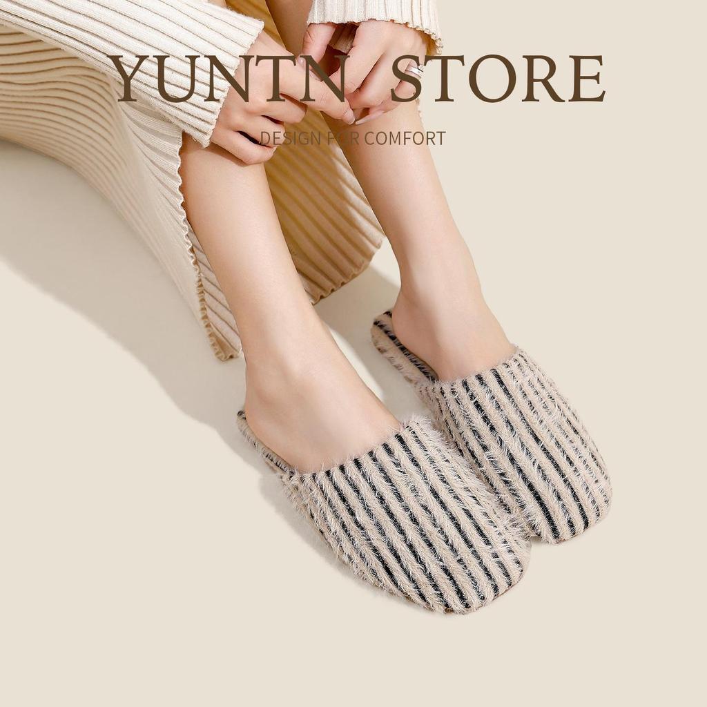 Cloud Group Flauschige Daunenpantoffeln aus Baumwolle mit Anti-Rutsch-Sohle für Damen & Herren - Herbst/Winter