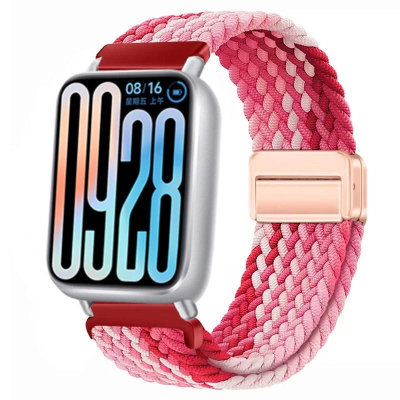 Bracelet en nylon pour Xiaomi Band 8Pro/9Pro Tressé à boucle magnétique Respirant Réglable Bracelet pour Redmi Watch 5-4 Bracelet de montre