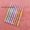 Solid Crochet Hook Set with Silicone Handles - Dual-Ended, Colorful Yarn Knitting Tools