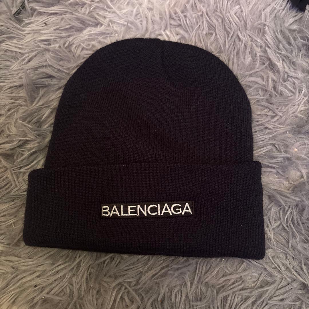 Used BALENCIAGA black knit hat