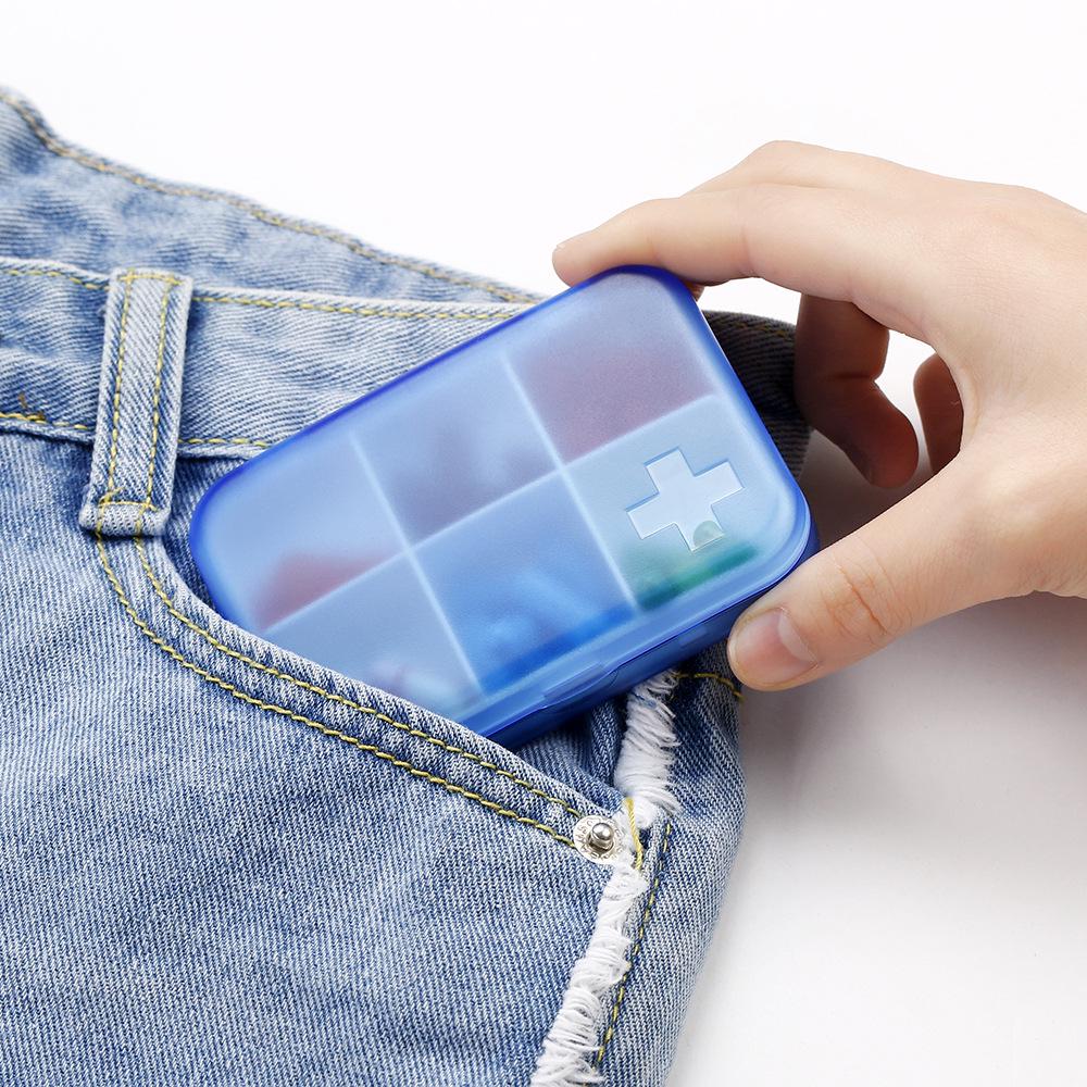 Fashionable Portable Medicine Box - 4 or 6 Grid Mini Outdoor Pill Organizer