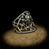 Neuer Gothic-Stil Schmetterling Schmetterling Diamantring Europäischer und Amerikanischer Retro Schwarz und Gold Zweifarbiger Ring