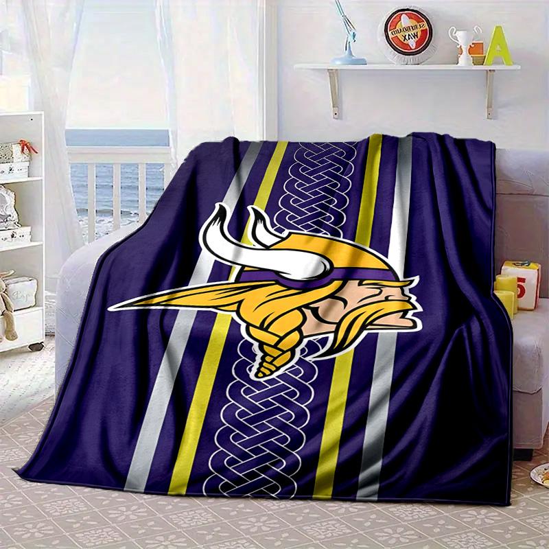 Vikings Team Spirit Portable Blanket/Soft Blanket Bedding Blanket Suitable for Travel Camping Living Rooms Offices Sofas Fan Gifts