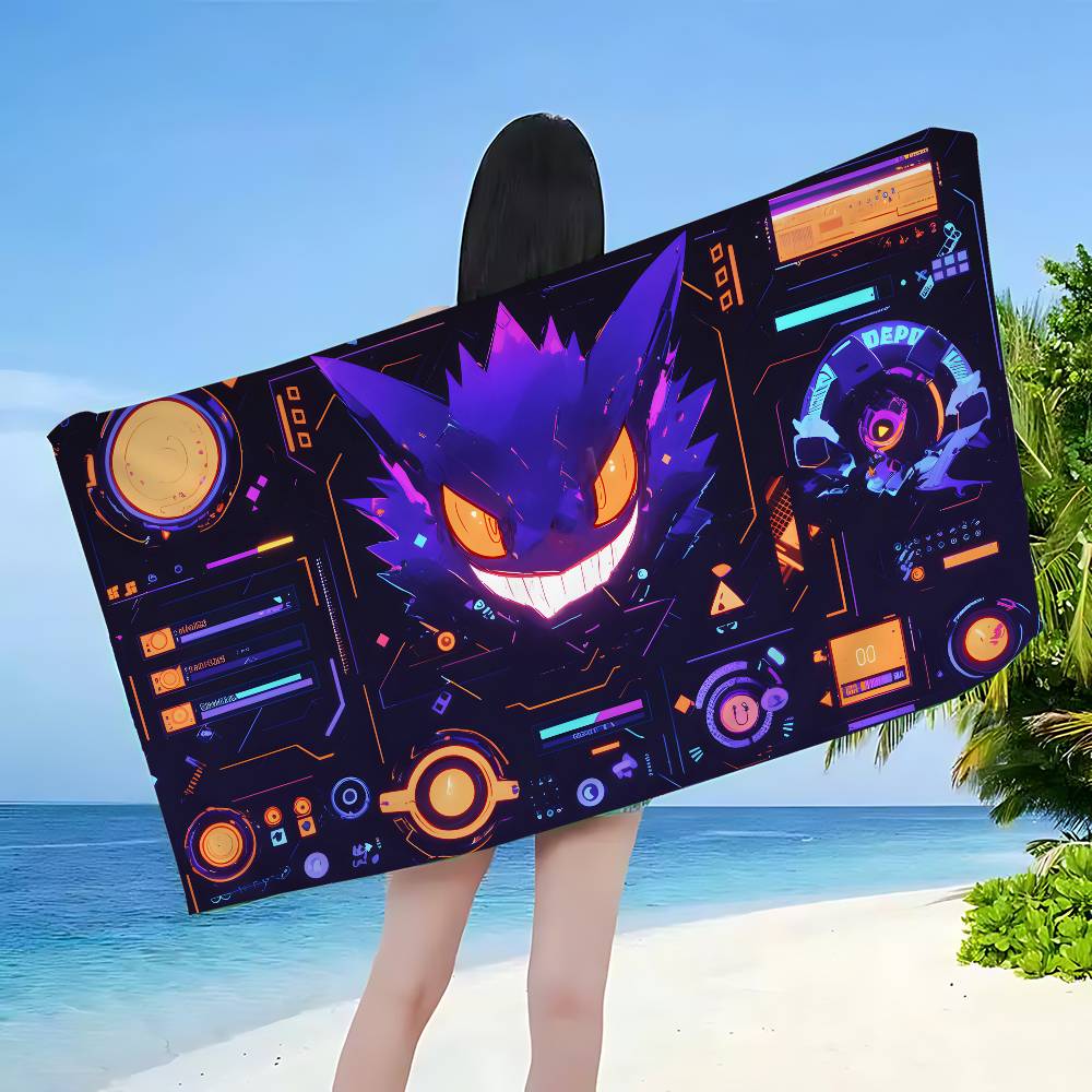 Cartoon G-GengarSS Bath Towel Microfiber Soft Water Absorbing Breathable For Girl Kids Decorative Cartoon Beach Towel
