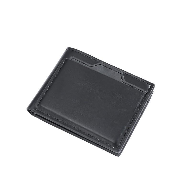 European American Minimalist Casual Men's Wallet With Large Capacity Multiple Card Slots Fashionable Short