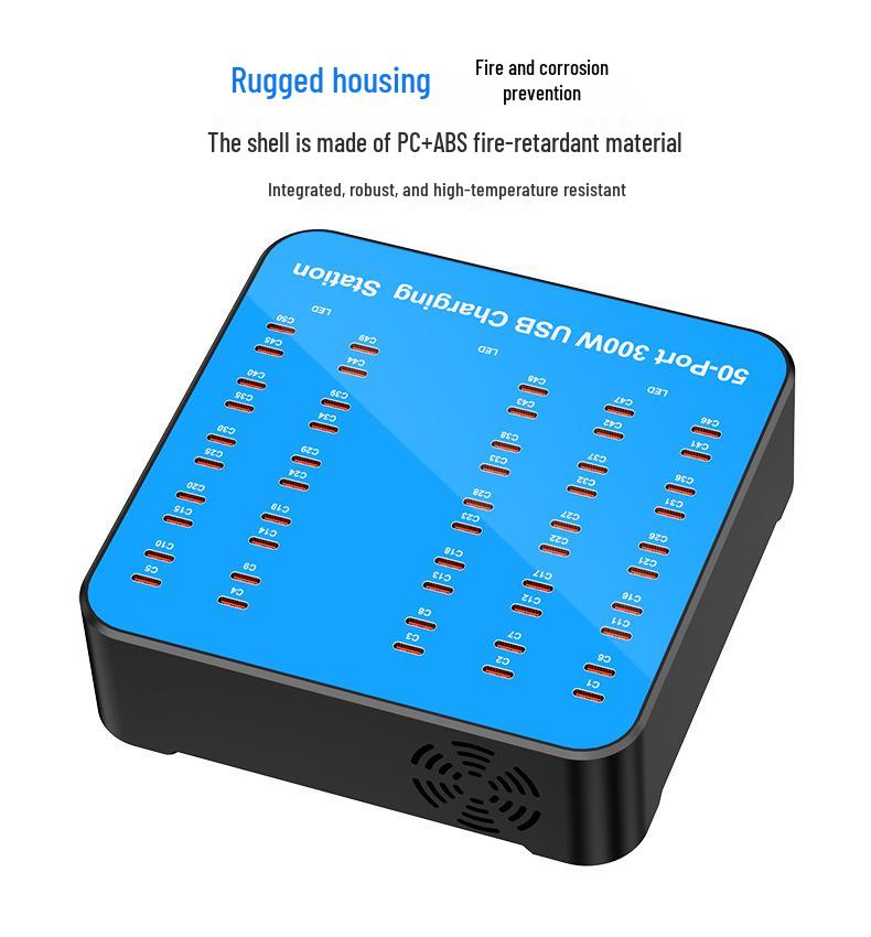 Type-C Multi-Port Charger: 30-60 Ports, USB-C Fast Charging Station for Apple Devices