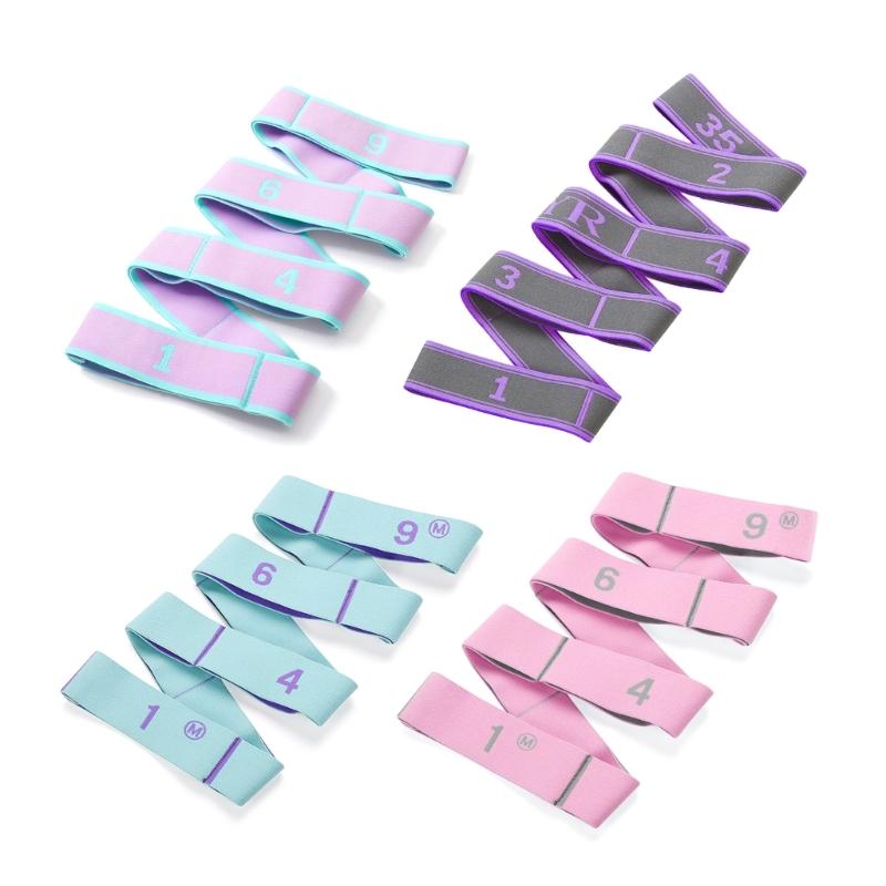 Stretch Strap with 9 Loop Elastic Stretching Band for Yoga Physical-Therapy
