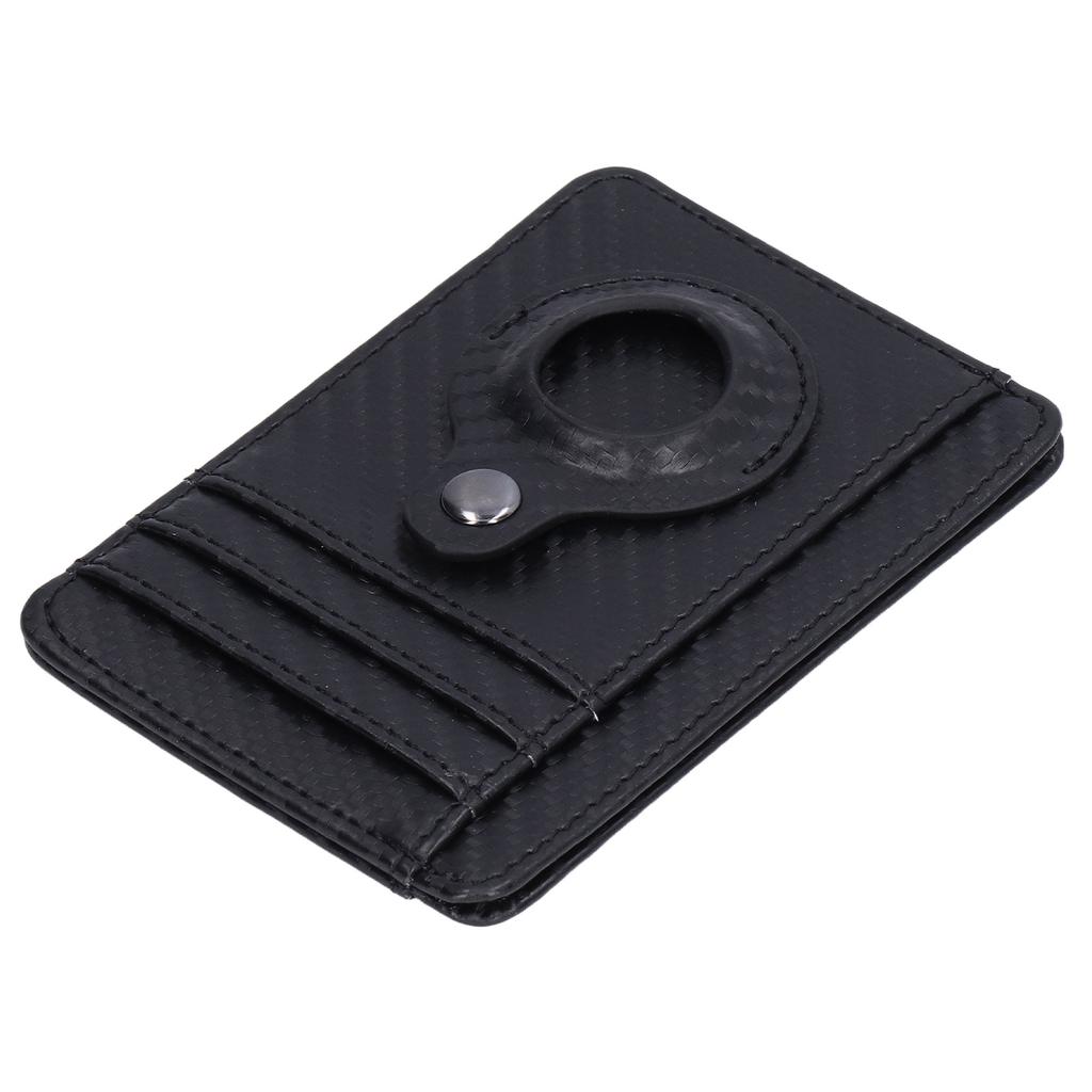 Anti Thief Card Holder Case Purse Trackable Credit Card Wallet with Locator Position for Daily Use Black