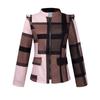 Autumn/Winter 2022 Slim Fit Plaid Print Zipper Jacket