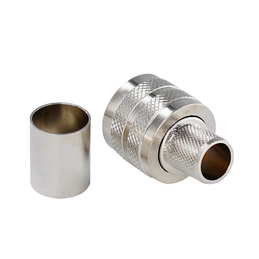 50 stk. PL259 UHF hannplugg RF koaksialkontakt krympe for RG8 LMR400 RG213 RG165 RG214 RG393 pigtail-kabel