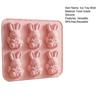 Easter Bunny Mold Set 3D Silicone Ice Tray Food-Grade Safe BPA-Free Non-Stick Easter Bunny Shape Mold for Baking Chocolate Cake Jelly Fudge Snacks