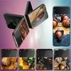 Herbst Gelbe Blätter Eicheln und Eichenblätter Handyhülle Für Samsung Z Flip 6 7 5G Galaxy Z Flip 5 4 3 5G Hüllen Stoßfest Hartschale