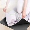 1.5mm Suede Fabric Natural Rubber Yoga Mat Wear Resistance Yoga Towel Portable Fitness Mat Foldable Anti-slip Yoga Mat