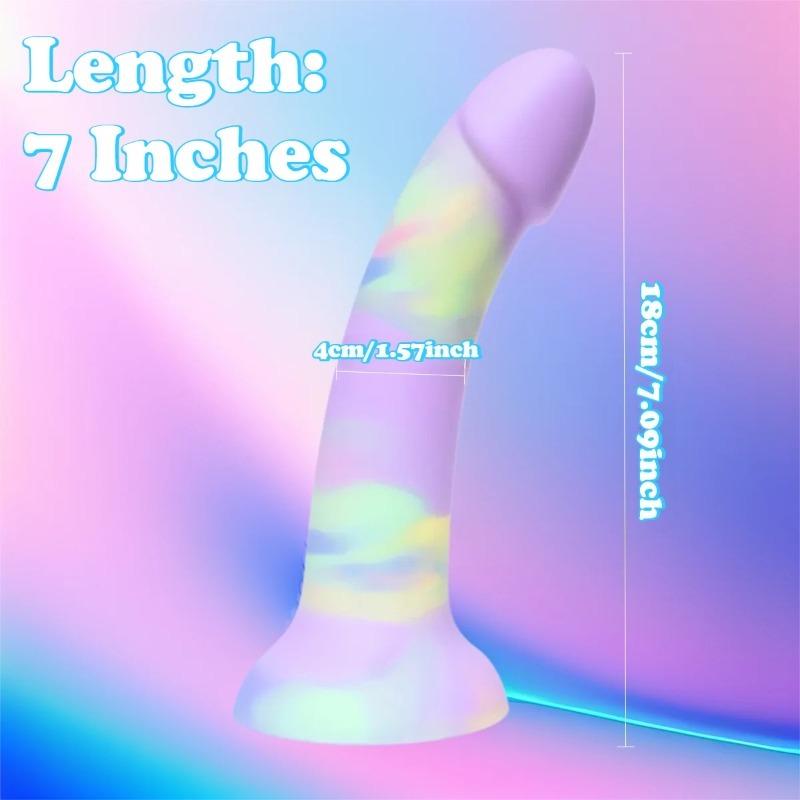 7 Zoll Flüssigsilikon Realistischer Dildo mit Starkem Saugnapf Roter Penis G-Punkt Masturbator für Frauen Männer Anal Sex Spielzeug