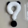 Cuscino da viaggio a forma di panda in peluche per collo, per bambini e adulti, che fornisce comfort e supporto per il collo