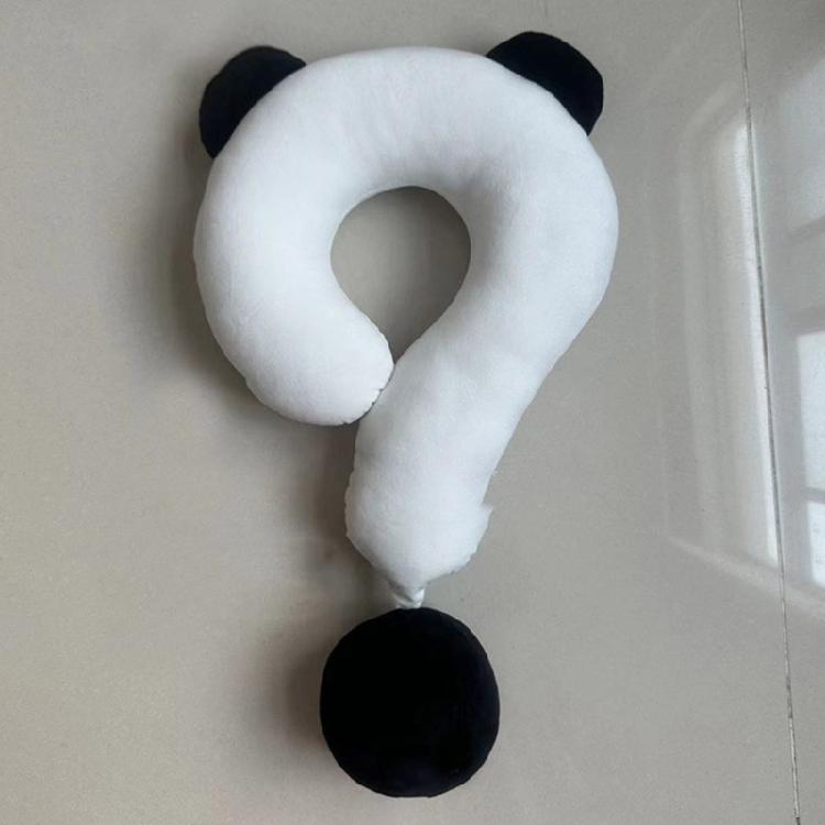 Cuscino da viaggio a forma di panda in peluche per collo, per bambini e adulti, che fornisce comfort e supporto per il collo