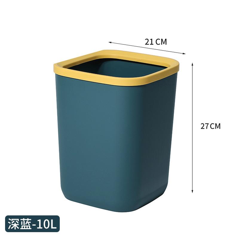 Cestino per la spazzatura in plastica creativo per la casa, per la cucina, il bagno, il WC, il soggiorno, senza coperchio, cestino per i rifiuti, cestino per la spazzatura nordico, 10L 12L