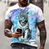Men's short sleeved European and American summer fashion T-shirt 3D printed