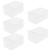 5Pcs Transparent Display Box Set for Collectibles Statues 3D Models Storage Protection Dustproof Clear Acrylic Case
