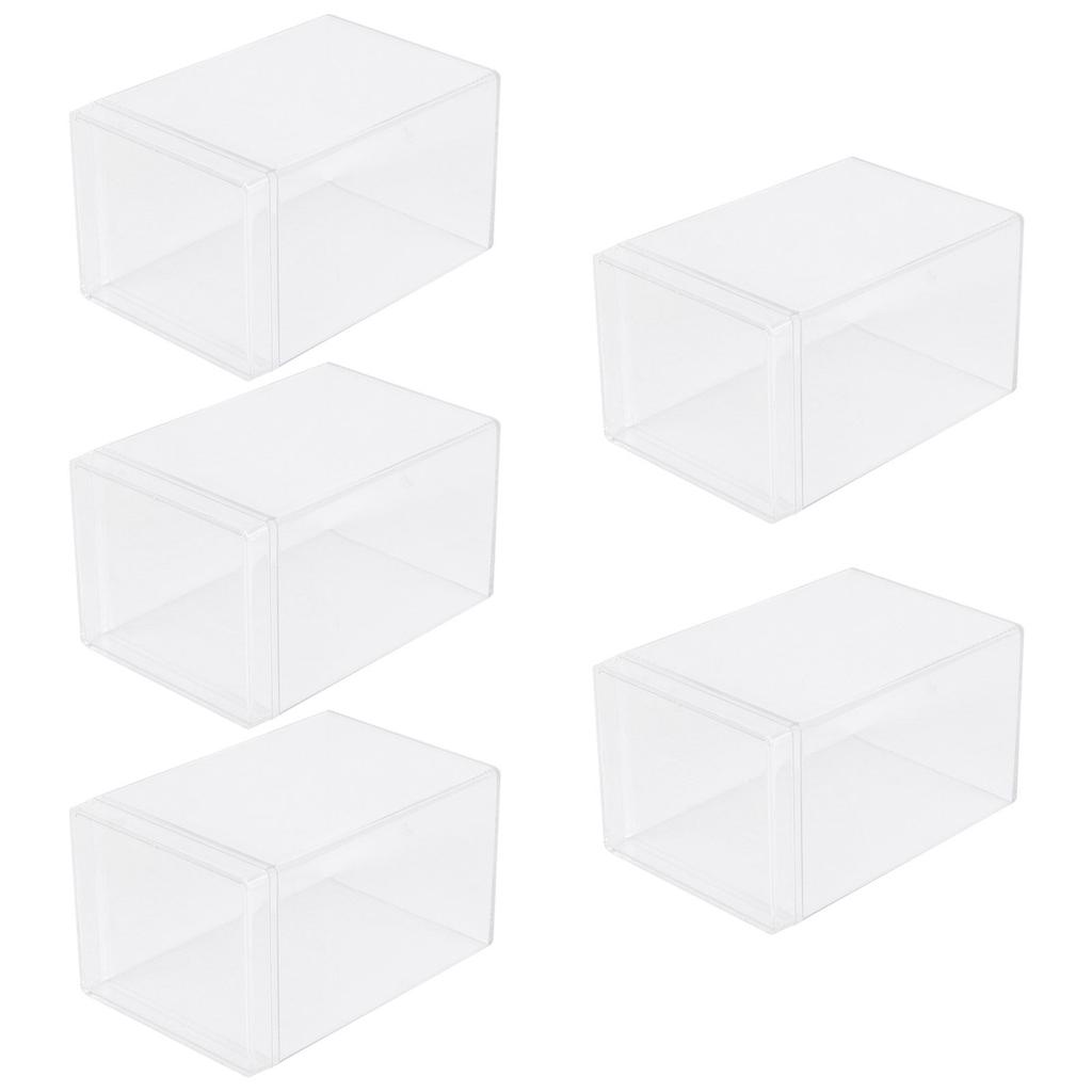 5Pcs Transparent Display Box Set for Collectibles Statues 3D Models Storage Protection Dustproof Clear Acrylic Case