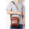 Herren Leder Umhängetasche Erste Schicht Rindsleder Schultertasche 8-Zoll Flache Kleine Tasche Lässig Retro Cross-Border Trendige Herren Schultertasche