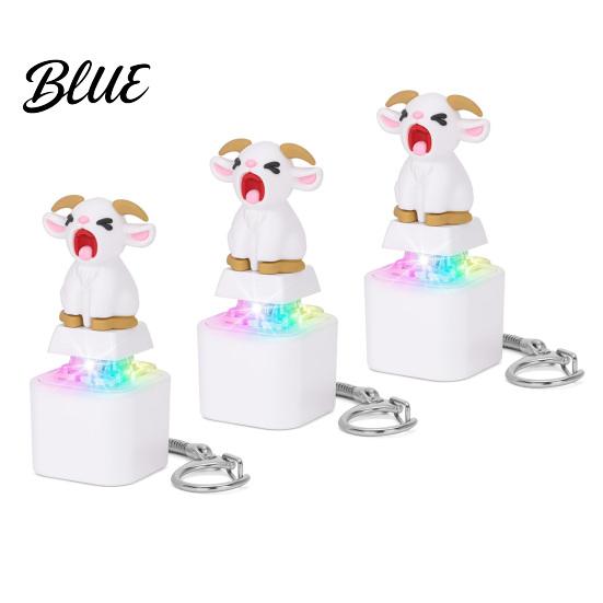 Clicker with Light Sound 1/2/3Pcs Screaming Goat Keyboard Fidget Toy Rechargeable Sheep Finger Toy Sound Animal Push Button Decompression