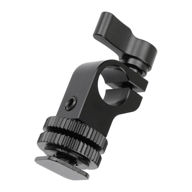 15mm Single Hole Pipe Clamp Camera Accessory Aluminum Alloy Hot Shoe Extension Bracket Mount for Photography