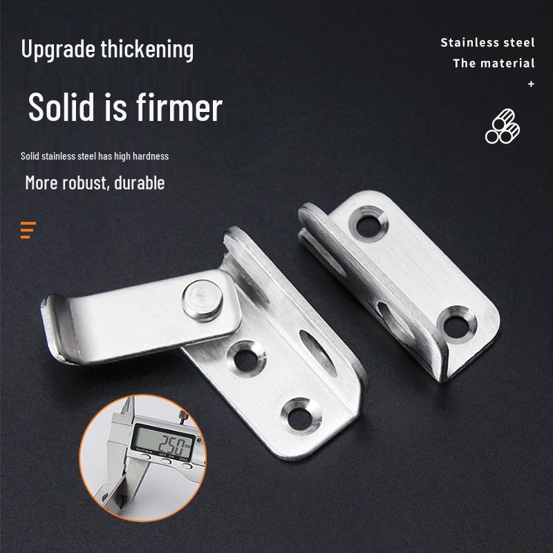 90° Stainless Steel Sliding Door Latch Bolt for Pet Cages – Anti-Theft Safety Lock