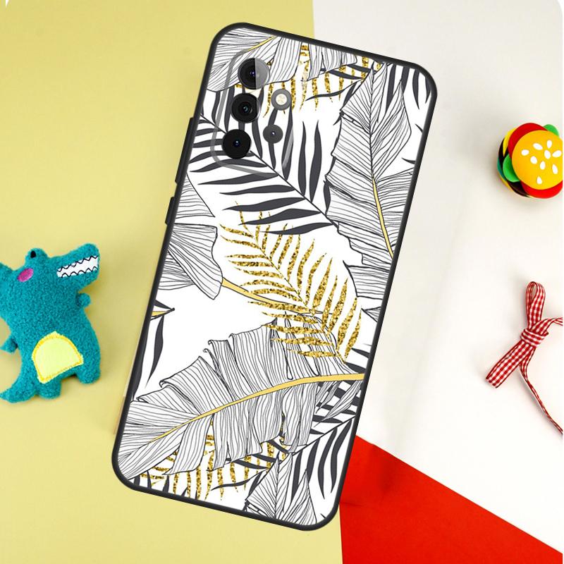 Summer Plant Palm Green Leaf Aloha For Samsung Galaxy A54 A34 A14 A55 A35 A15 A53 A33 A13 A05 A06 A16 A22 A32 A52 Phone Case