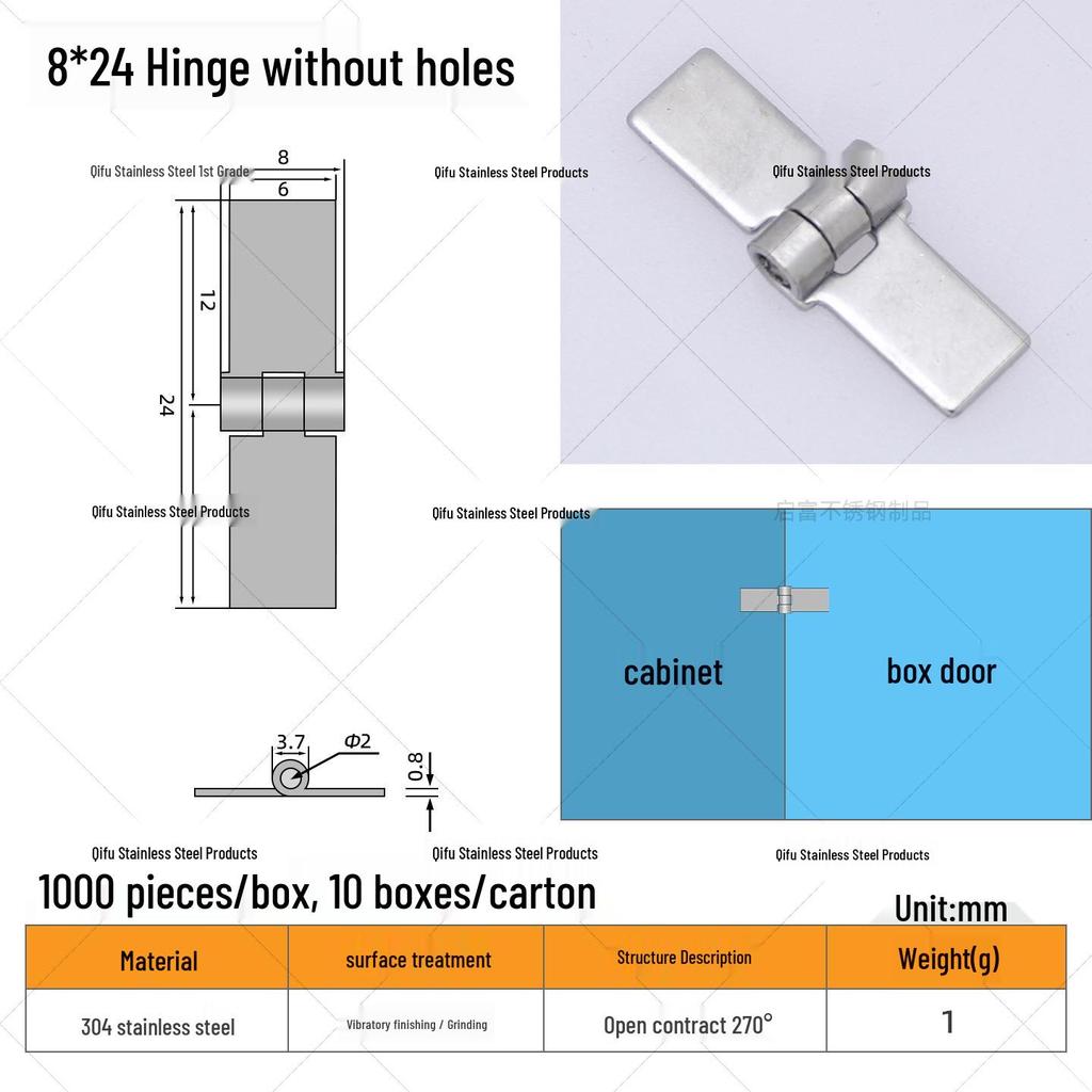 304 Stainless Steel Mini Hinge for Small Cabinets, Jewelry Boxes, and Crafts
