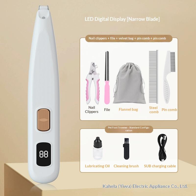 Cat Foot Shaving Hair Dogs Foot Shaving Hair Rechargeable LED Light Waterproof Hair Shaving Foot Shaving Hair Pet Electric Clipper Electric Clipper