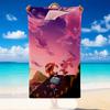 Quick Dry Beach Towel Amazing World of Gumball Pattern, Lightweight Absorbent Towel for Pool Beach Vacation Use