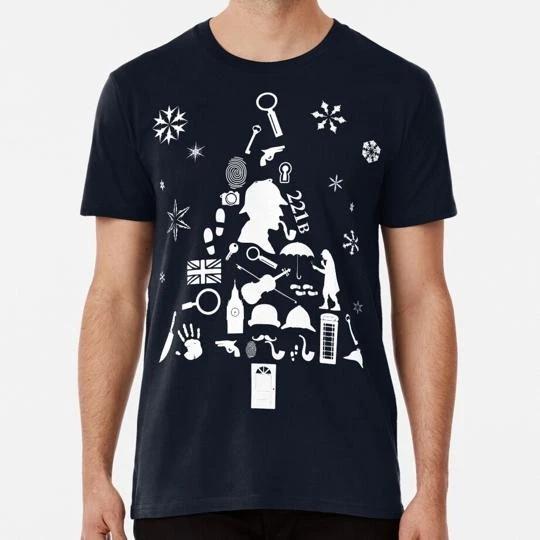 Xmas Tree Sherlock Holmes Size S to 5XL Made in the USA T shirt XL