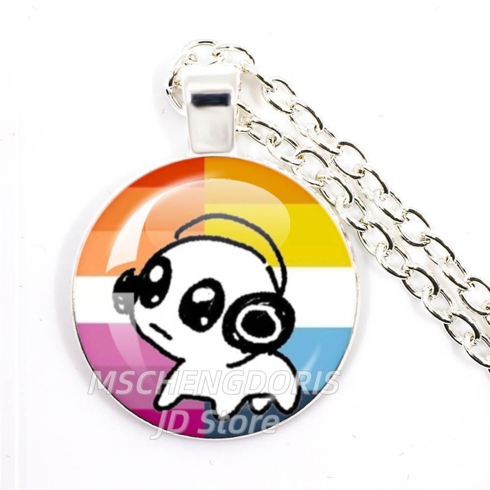 TBH Autism Creature Yippies Creative Funny Yippee Meme Cartoon Glass Cabochon Pendant Necklace Charm Jewelry Gift Jewelry