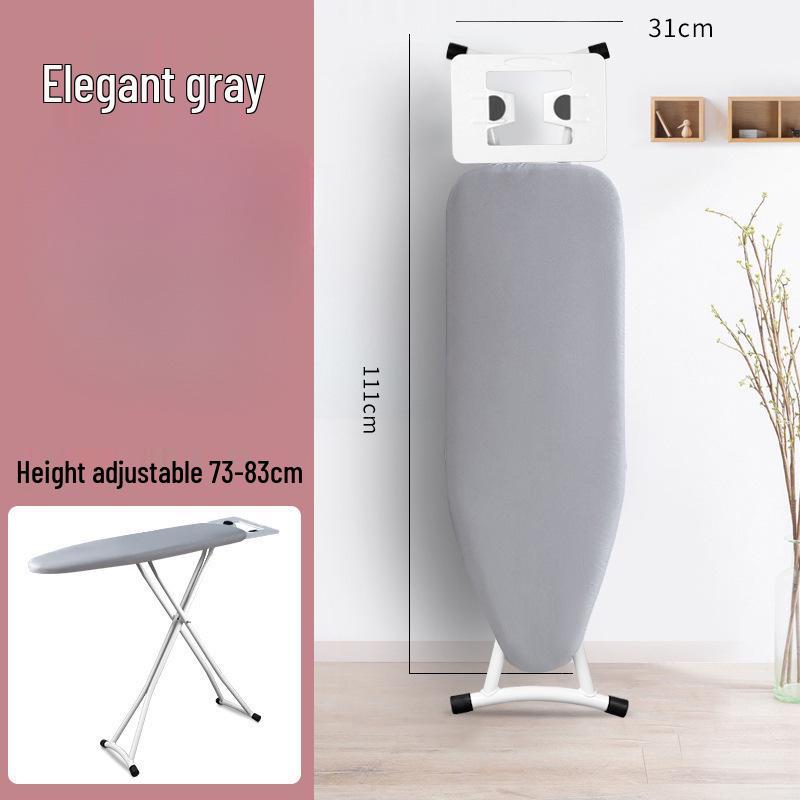 Large Folding Vertical Ironing Board with Widened Pad and Clothes Rack