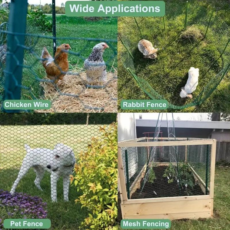 1/3/5m Hühner Eisendrahtgeflecht Tierzaunnetz Sechseckgeflecht Zäune Käfige Volierenzaun für DIY Handwerk Heim Gartenzubehör