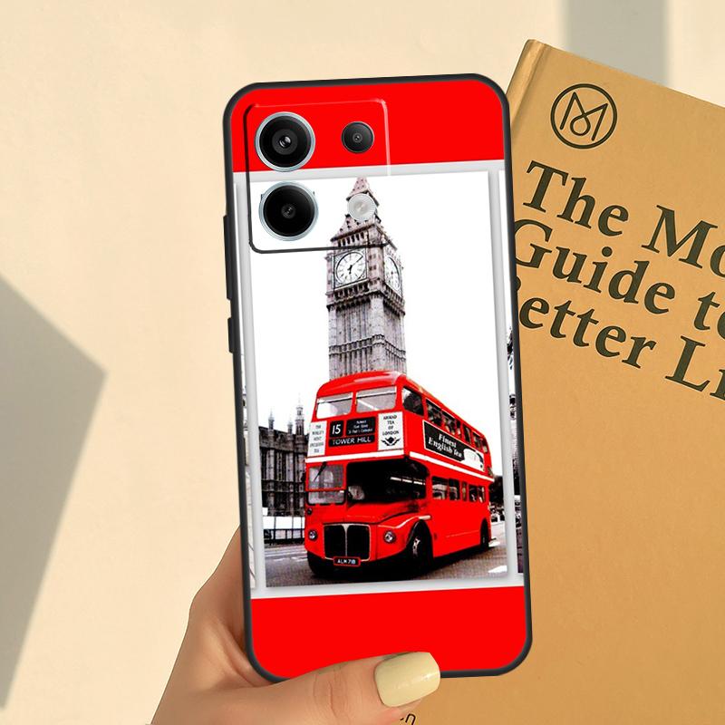 London Bus England Big Ben Cover For Xiaomi Redmi Note 14 13 10 11 12 Pro 11S 12S Case For Redmi 15 14C 10C 12C 13C 15C