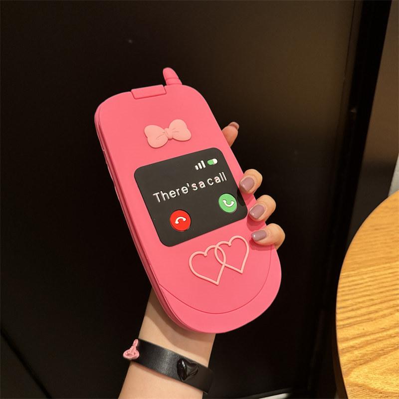 

Силиконовый чехол-раскладушка Girl Pink Love для iPhone 15 Pro Max 14 Plus 13 12 Pro 11, универсальный защитный чехол от падения iPhone 12 Pro Max