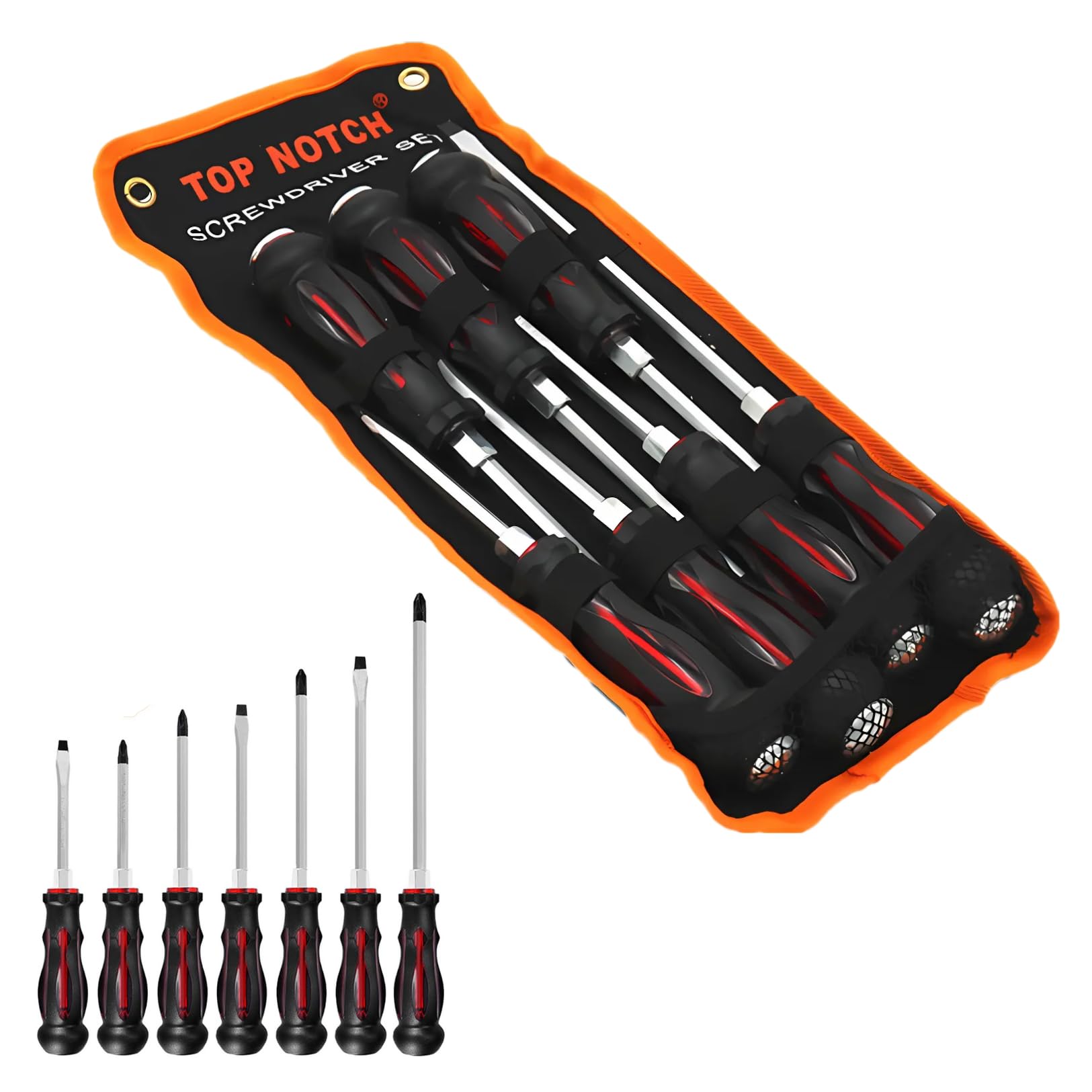 

PLEAVIT 7-Piece Penetration Screwdriver Set with Magnets, Phillips and Flathead Screwdrivers, for DIY and Repair