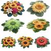 Soft Sunflower Mat Special-shaped Bathroom Floor Mat  for Living Room Tea Table Bedside