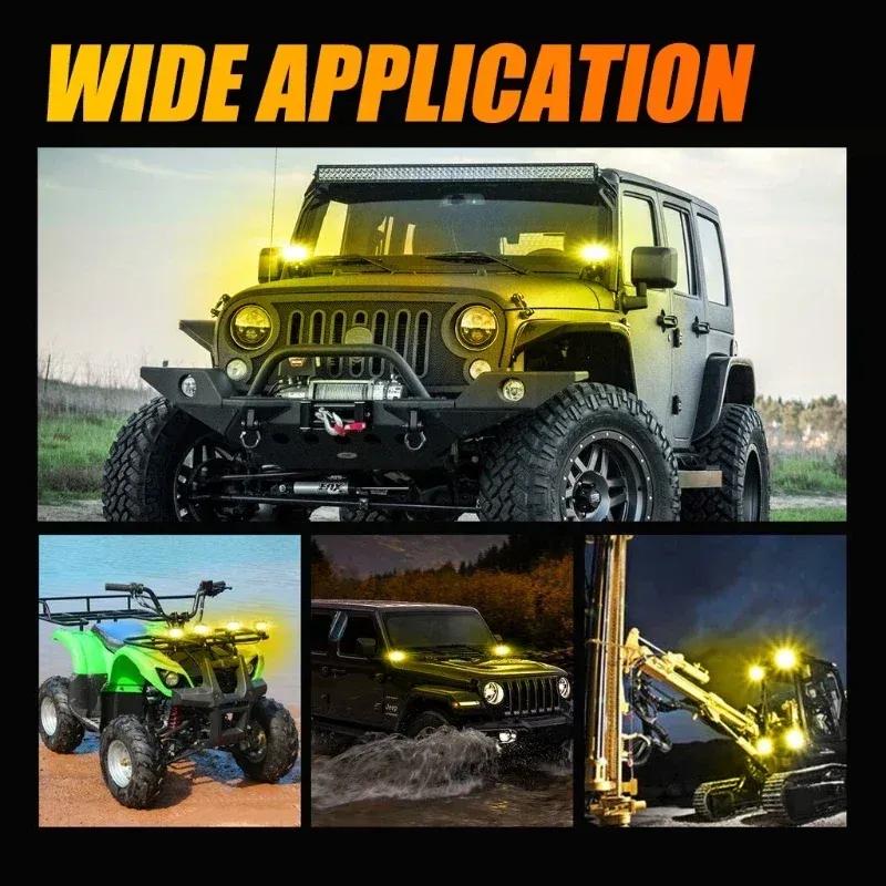 Auxbeam DC 12-80V 4 Inch Square Spot Light LED Work Light with Harness for Truck Pickup Offroad PCB Lens  Aluminum alloy shell