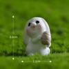 Resin Rabbit White Figurines Toy Model Desktop Car Decoration Accessories Gift