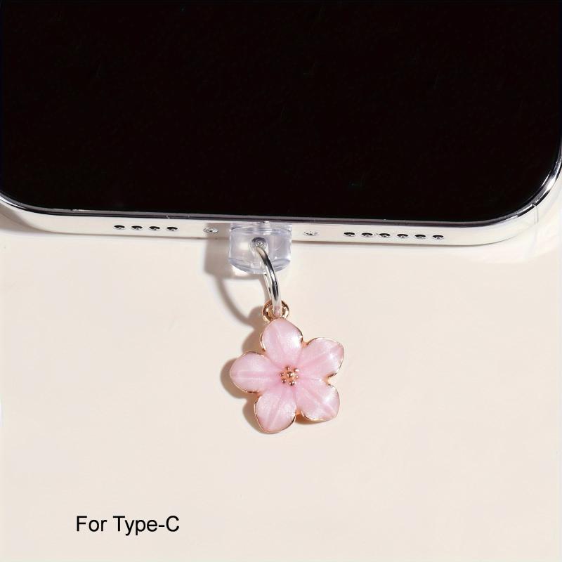 

1 шт. Подвеска для телефона/Samsung/Порта для зарядки Type-C, Цветы гардении, Заглушка от пыли для телефона, Аксессуары, Украшение A2 For Type-C