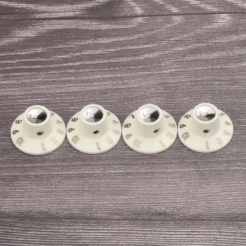 4Pcs Guitar Speed Control Knobs Electric Guitar Top Hat Knobs Plastic Guitar Volumes Tone Control Knobs Easy To Use