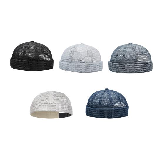 1/2 stk. Netkasket Justerbar Skyggeløs Hat til Mænd Åndbar Ultra Kølende Dock Hat Let Foldbar Sommerstil Hip-Hop Kasket Udendørs Brug