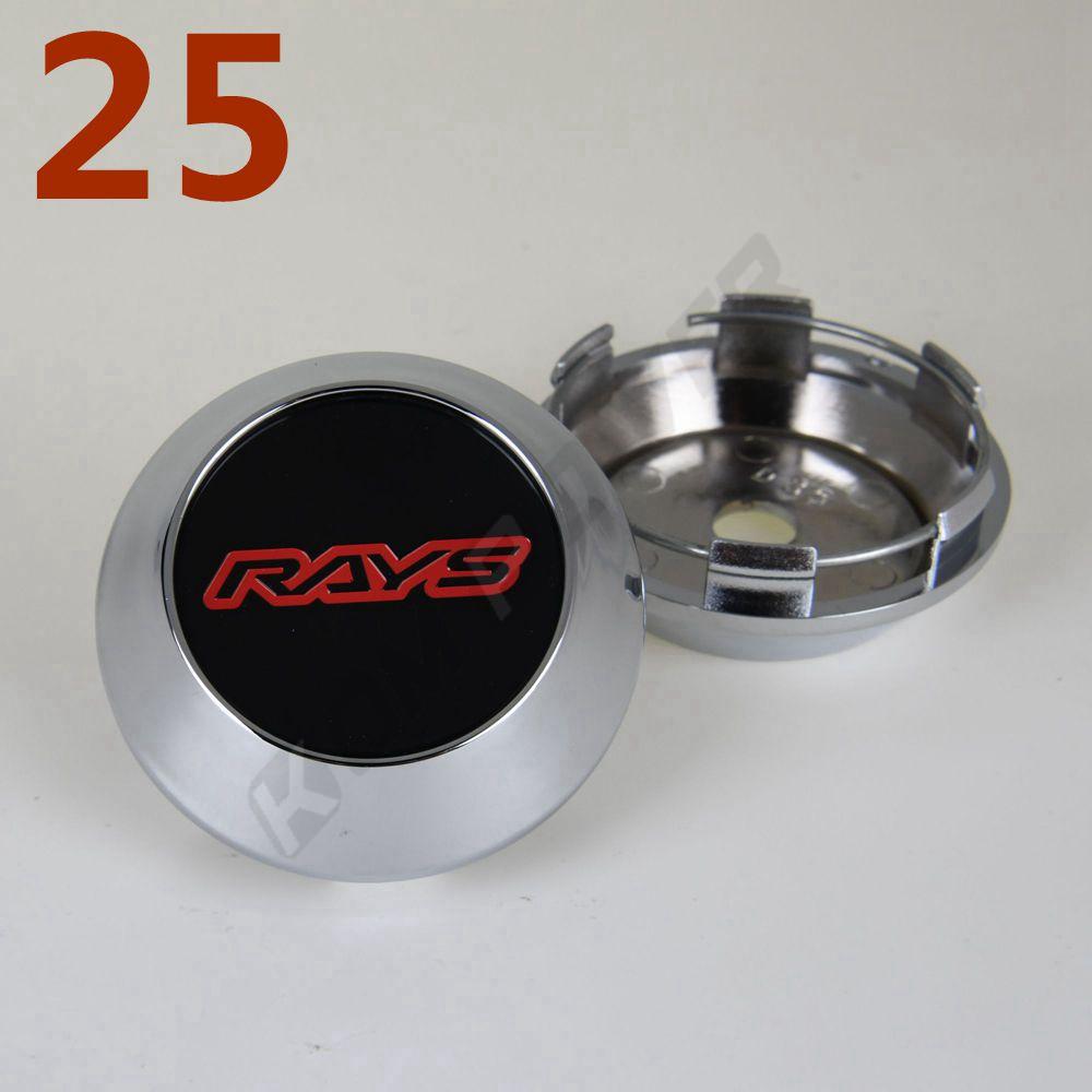 4PCS OD 68MM / ID 62MM Sport Rim Cap RAYS VOLK Racing Logo Sticker Wheel Cover Cap Wheel Center Hub Caps Silver & Black & Bronze