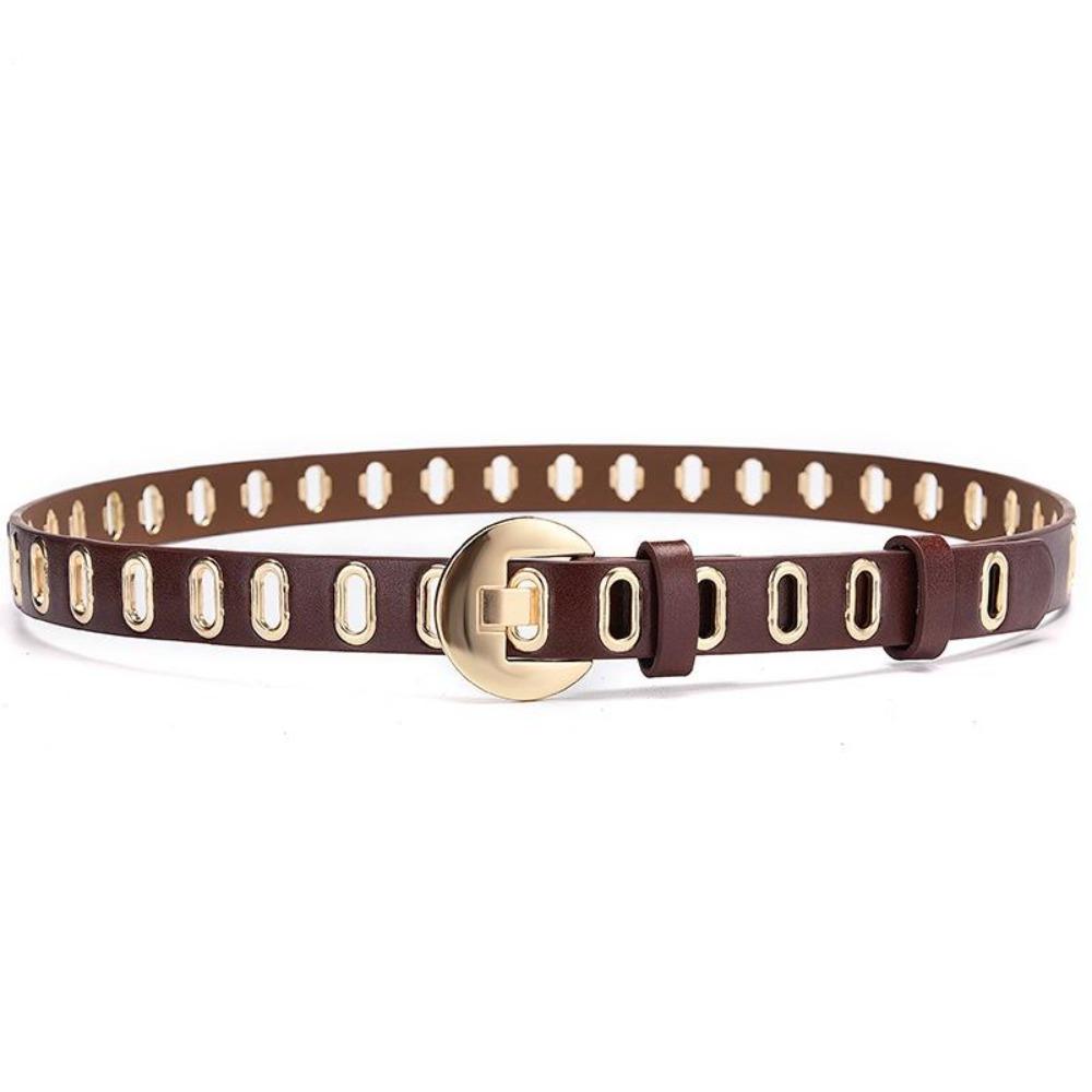 Alloy Pin Buckle Belt PU Leather Waist Strap Fashion Waistband  Decor Accessories