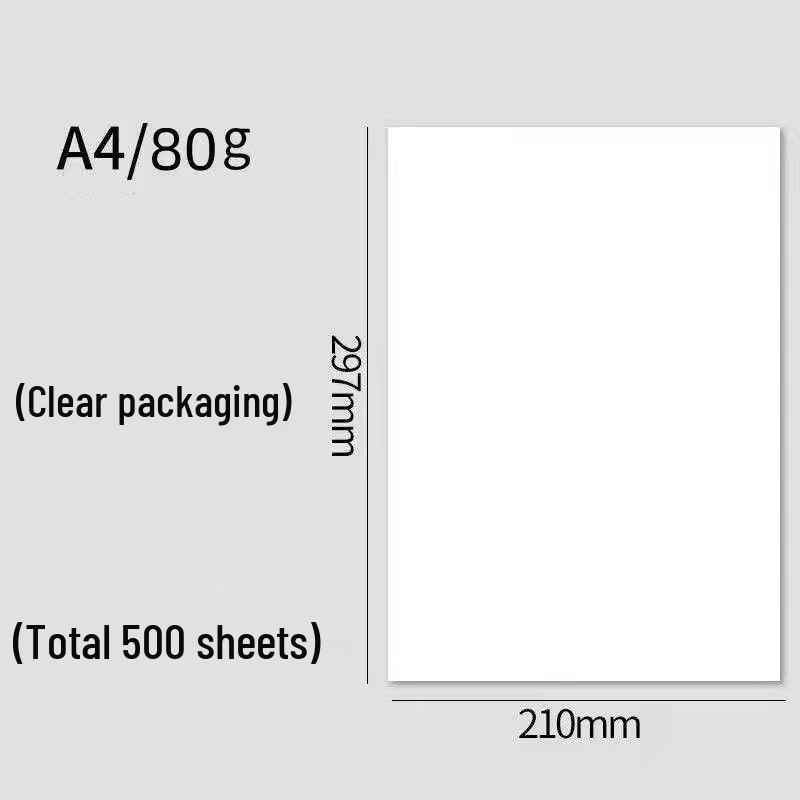 A4 Office and Student Printing Paper: 70g/80g Copy, Draft, Drawing, and Test Paper.