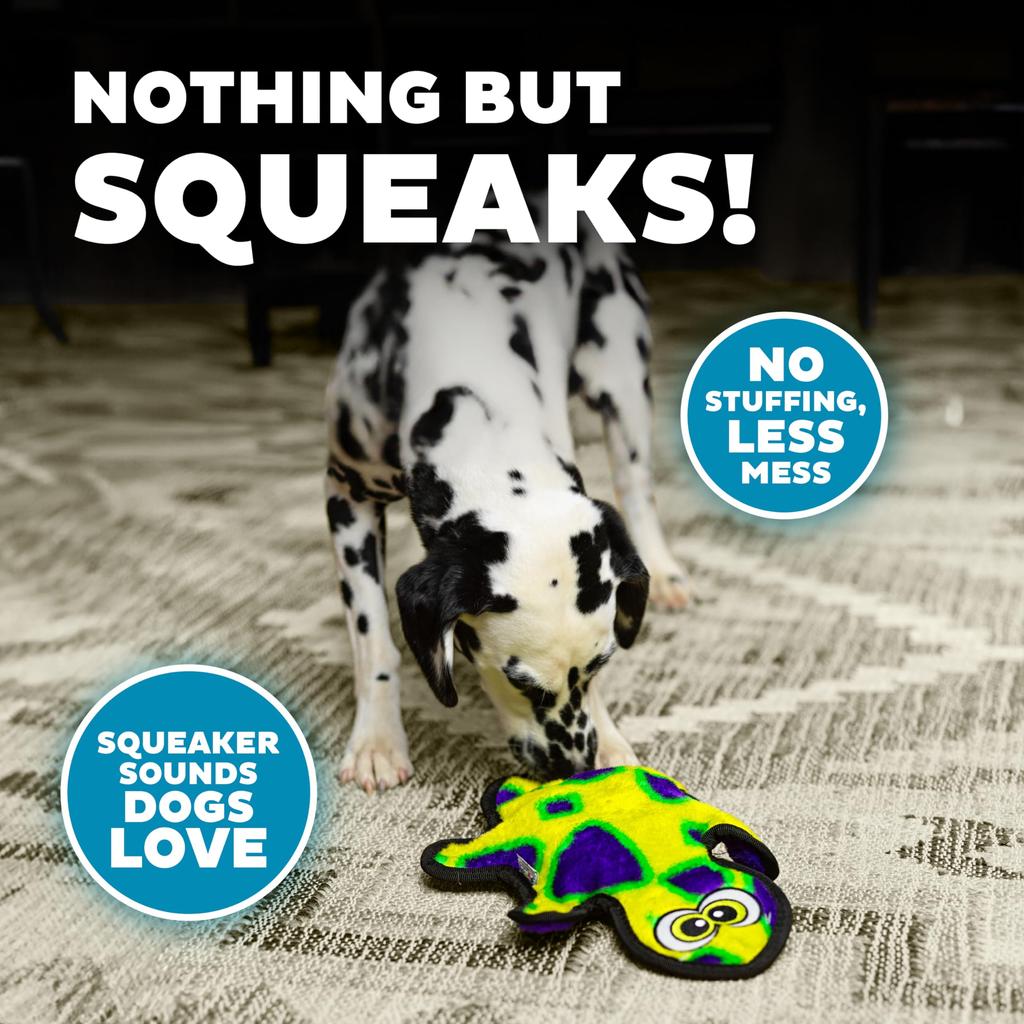 Outward Hound Dog Invincible Gecko Dog Toy Dog Toy Pet Toy (Outward Hound) (2 Squeakers) (Yellow/Green)