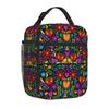 Colorful Mexican Flower Lunch Box Reusable Lunch Bag Work Bento Cooler Reusable Tote Picnic Boxes Insulated Container for Picnic